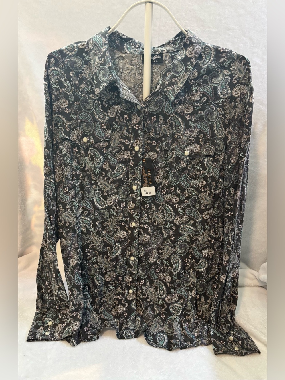 Wrangler Grey Teal Paisley Women’s Shirt